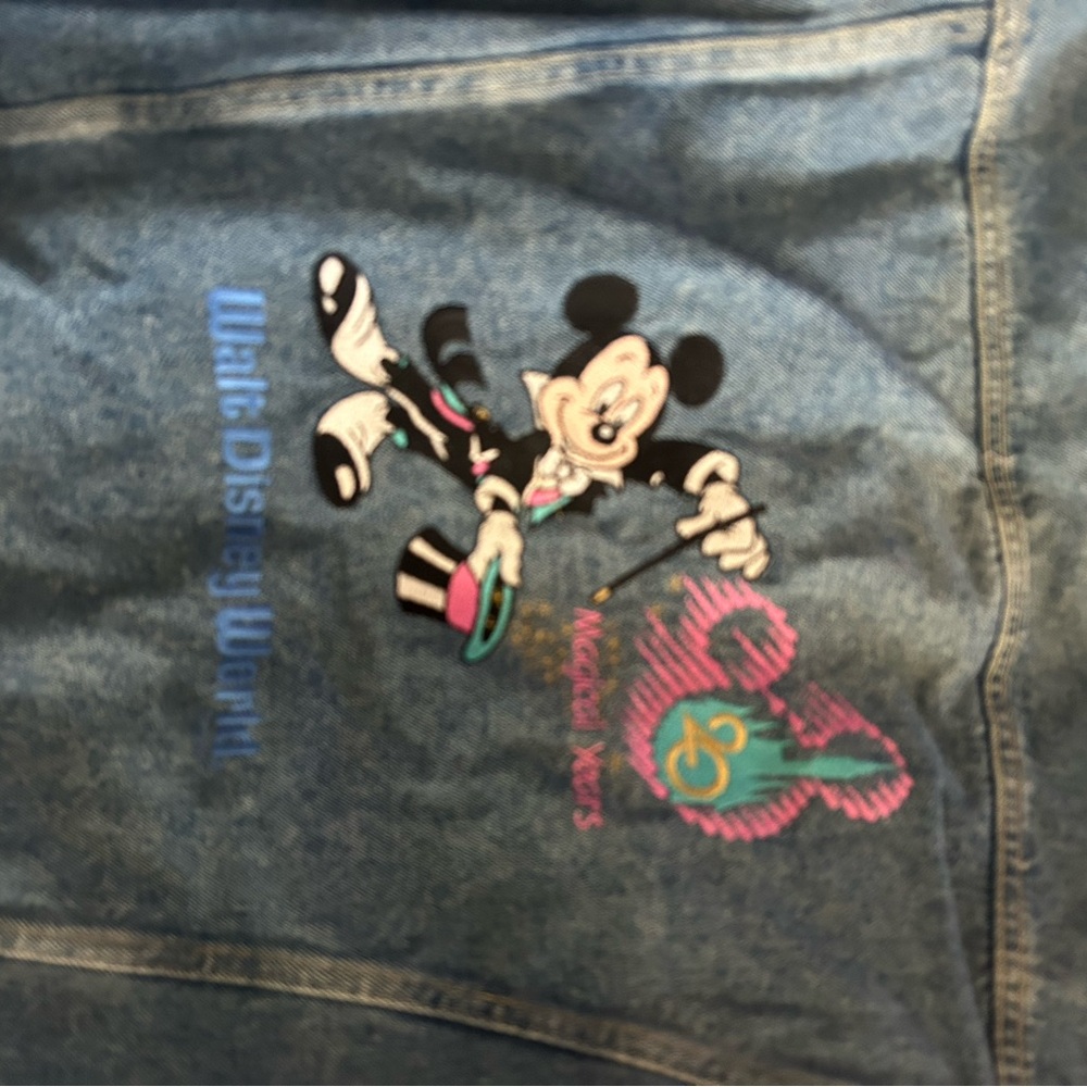 Disney Light Blue Denim Jacket with Mickey Patch